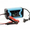 12V 6A Pulse Repair LCD Battery Charger Blue For Car Motorcycle Lead Acid Battery Agm Gel Wet