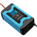 12V 6A Pulse Repair LCD Battery Charger Blue For Car Motorcycle Lead Acid Battery Agm Gel Wet