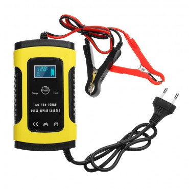 12V 6A Pulse Repair LCD Battery Charger For Car Motorcycle Lead Acid Battery Agm Gel Wet