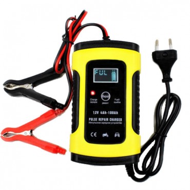 12V 5A Pulse Repair LCD Battery Charger For Car Motorcycle Agm Gel Wet Lead Acid Battery