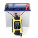 12V 7A Motorcycle Car Battery Charger 7-stage Pulse Lead-acid Battery Charge LCD Display AGM GEL WET Multi-Battery Mode Charging