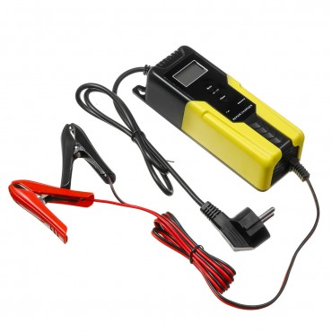 Intelligent LCD 4.5-100AH Output 6V/2A 12V/4A Car Motorcycle Automatic Pulse Battery Charger