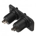 Motorcycle Car Dual Plug Socket Adapter 12V/24V