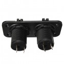 Motorcycle Car Dual Plug Socket Adapter 12V/24V