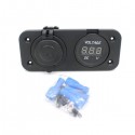 Motorcycle Ignitor Power Socket With DC 12V Digital Voltmeter