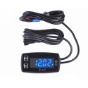 Motorcycle Meter LED Digital Termometer Voltmeter Temperature Meter For Pit Bike ATV Outboard Lawnmower Boat Marine