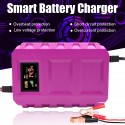 US/EU 12V Pulse Repair Battery Charger LCD Intelligent Automobile Motorcycle Car