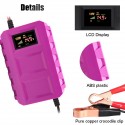 US/EU 12V Pulse Repair Battery Charger LCD Intelligent Automobile Motorcycle Car