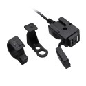 Universal 9-90V Dual USB Motorcycle Waterproof Charger Handlebar Socket Adapter