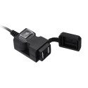 Universal 9-90V Dual USB Motorcycle Waterproof Charger Handlebar Socket Adapter