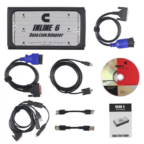 6 Data Link Adapter Heavy Duty Car Diagnostic Tool Scanner Full 8 Cable Truck Interface