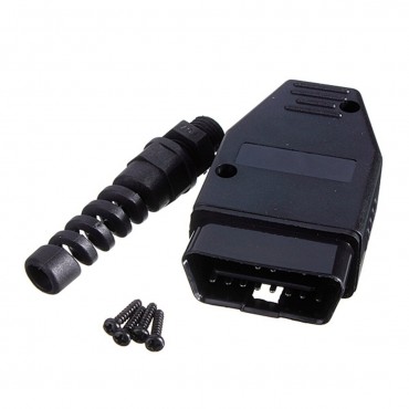 Universal 16 Pin Car OBD Diagnostic Scanner Tool Male Plug OBD2 Connector OBDII Adaptor