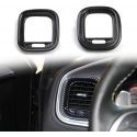 2PCS Carbon Fiber Air Vent Cover AC Outlet Trim Kit For Dodge Charger 2015+