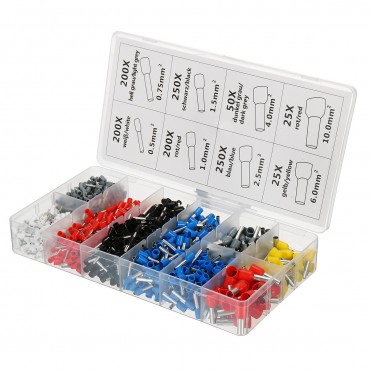 1200PCS 2.8/4.8/6.3mm Female/Male Spade Connectors Wire Terminals Crimp Connector Cold Pressed Hand Tool Sets