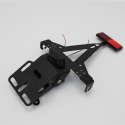 12V Motorcycle License Plate Bracket Frame Motocross Rear Mudguard Off-road Metal Bracket with LED Tail Light