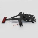 12V Motorcycle License Plate Bracket Frame Motocross Rear Mudguard Off-road Metal Bracket with LED Tail Light