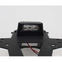 12V Motorcycle License Plate Bracket Frame Motocross Rear Mudguard Off-road Metal Bracket with LED Tail Light