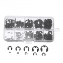 300PCS Manganese Steel E-type Circlip Retaining Ring 1.5-10mm Combinations Black