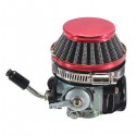 Carb Carburetor with Air Filter Red For 49cc 50cc 60cc 66cc 80cc 2-Stroke Motorized Bike
