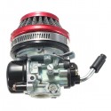 Carb Carburetor with Air Filter Red For 49cc 50cc 60cc 66cc 80cc 2-Stroke Motorized Bike