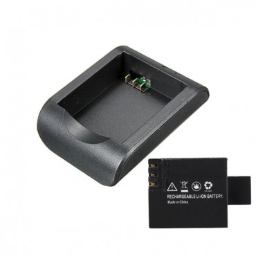 3.7V Li-ion Battery Charger Case and 3.7V 900mAh Li-ion Battery for SJ4000 SJ5000 Plus SJ5000X M10 Plus