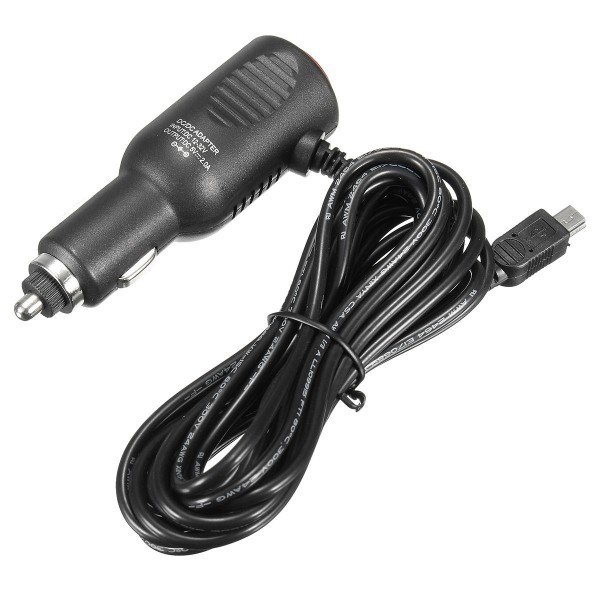 5V 2A Mini USB Vehicle Car Charger Cable Switch For Garmin Nuvi GPS