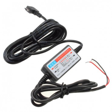 DC 12V-23V to 5V Mini Micro USB Port Car Hard Wire Cable Car Charger Camera Phone GPS Pad