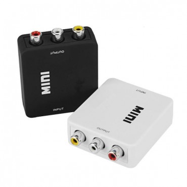 Mini Composite AV CVBS 3 RCA Video Converter Adapter