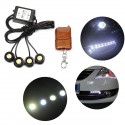 12V Car LED Daytime Running Lights Fog Signal Lamp Auto One Tow Four Flash White Light DRL 6000K IP68