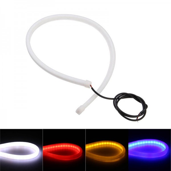 1Pcs 60CM Flexible Car LED Daytime Running Lights DRL Strip Switchback 5W 12V