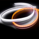 2PCS Switchback LED Strip Daytime Running Lights DRL Sequential Flow Turn Signal 45cm/60cm