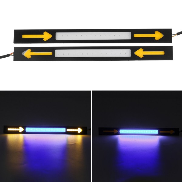 2Pcs Car COB LED Daytime Running Lights DRL Turn Signal Fog Lamps 12V 5W Waterproof Universal