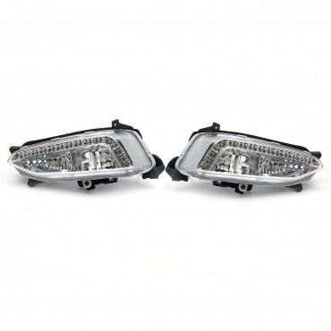 2Pcs LED Daytime Running Fog Lights Lamps DRL 6500K For Hyundai IX45 Santa Fe 2013-2015