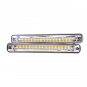 36 LED Dual Color Car Daytime Running Lights DRL Lamps Universal White+Amber
