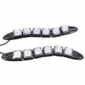 6/8/9/12/14/16 LED Super White DRL Daytime Running Light Driving Fog Lamp DC-12V