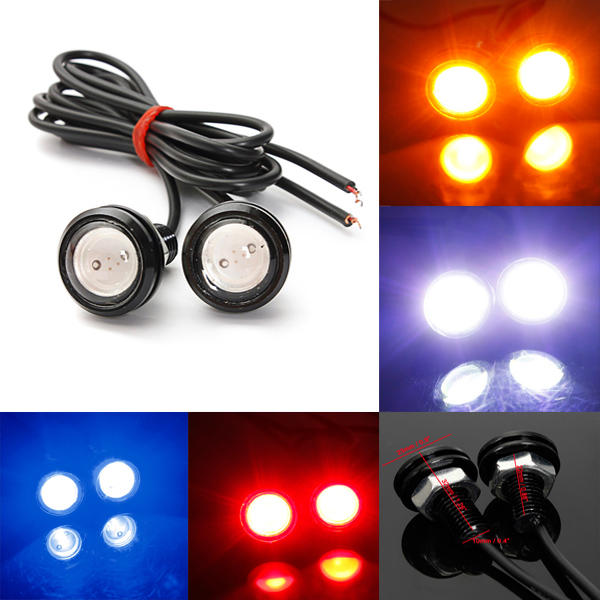 DC12V 3W COB LED Car Eagle Eyes Daytime Running Lights Backup Lamp Bulb