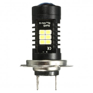 H4 H7 H11 9005 9006 H8 LED Car Fog Light Daytime Running DRL Bulb 21-SMD 12V 21W With Lens 6000K White
