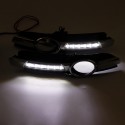 LED DRL Daytime Running Lights Driving Fog Lamp White with Controller Wiring Pair for Audi A6 C6 2005-2008