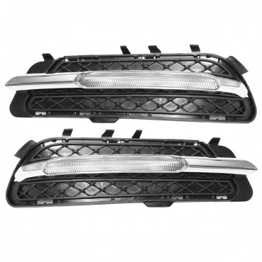 LED DRL Daytime Running Lights with Fog Lamp Cover For Mercedes Benz W212 E-Class E250 E300 E350 2009-2013