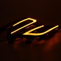 Pair 120LM Three Color LED Car Daytime Running Lights Turn Signal Lamp for Chevrolet Cruze 2016-2018