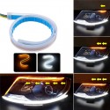 Ultra Thin Guide Strip White Daytime Running Lights Amber Turn Lamp Switchback Sequential 2Pcs