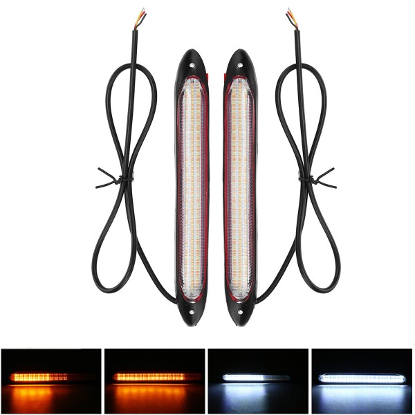 Universal LED Sequential Turn Signal Daytime Running Light for Car Headlights