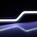 Z-shaped COB DRL Bright Daytime Light Strip Fog Lights Silver Crust