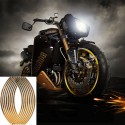 10/12/14/16/18inch Motorcycle Sticker Gold Reflective Pegatinas Moto Strips Wheel Rim Adesivi For Honda