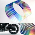 16pcs Tyre Reflective Strips Tape Styling Wheel Sticker Rim For 17Inch 18Inch Car Motorcycle Bike Tire