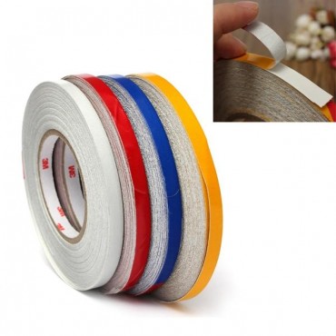 1Roll 1cm x45.7m Reflective Body Rim Stripe Sticker DIY Tape Self-Adhesive