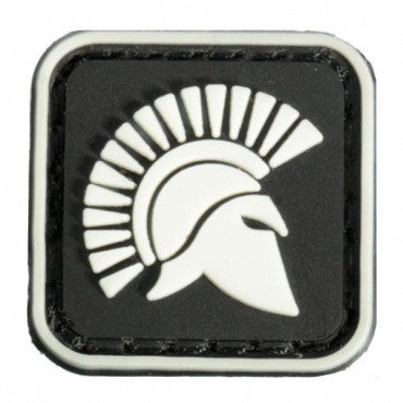 2.5X2.5cm Square Mini Molon Labe King Of Sparta Glow Tactical Army PVC Patch Brassard Black