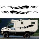 2PCS 2.5M Side Body Graphics Sticker Decals For Motorhome Camper Van RV Caravan Truck Boat