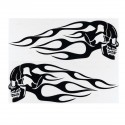 2pcs 13.5x5inch Universal Motorcycle Gas Tank Flames Badge Decal Sticker