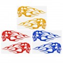 2pcs 13.5x5inch Universal Motorcycle Gas Tank Flames Badge Decal Sticker Red/Blue/Yellow